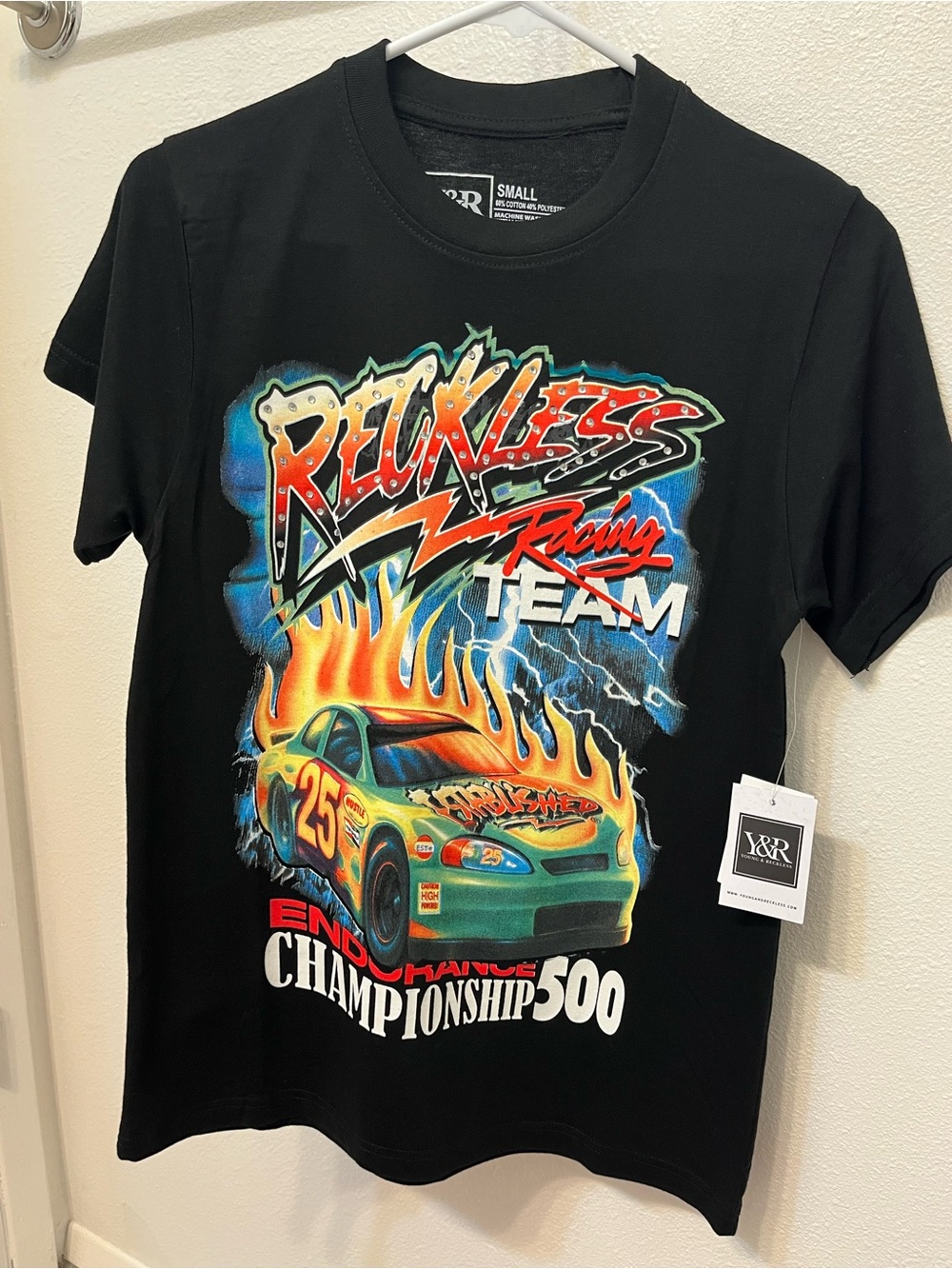 Black 'Reckless Racing Team' Graphic Tee